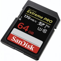 SanDisk SDXC Extreme Pro 64GB 170MB/s V30 U3 UHS-I